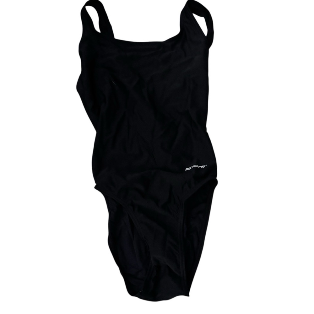 NWT Sporti Women's Classic Black One-Piece Swimsuit
